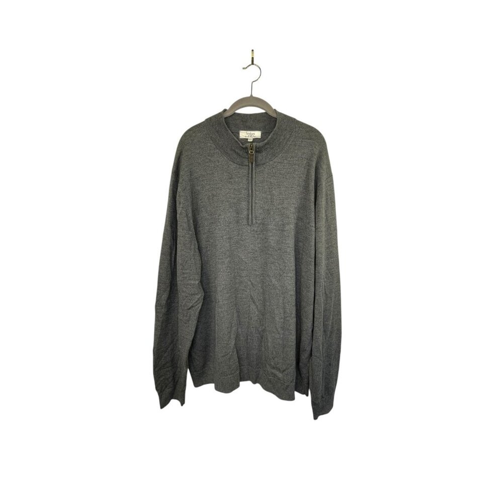 Turnbury Extra Fine Merino Wool Pullover Sweater Gray Size 2XT
